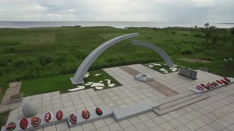 The Broken Ring is a complex of memorial structures at the borders of the battle Stock Footage 147861524