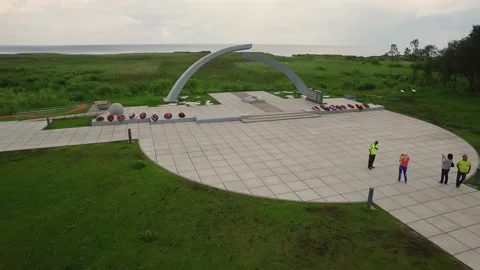 The Broken Ring is a complex of memorial structures at the borders of the battle Stock Footage 147861952