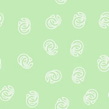 Broken ring line vector seamless pattern Illustrazione stock