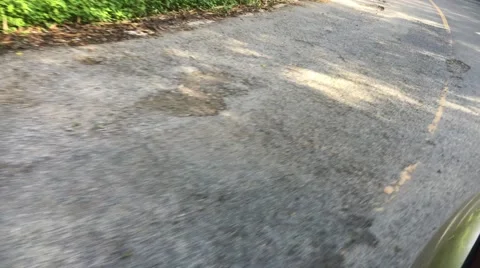 Broken road bad asphalt Stock Footage 67581038