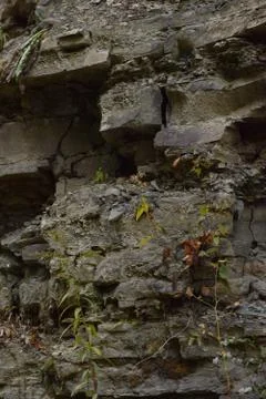 Broken Rock Face Abstract Texture Background Stock Photos
