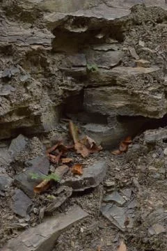 Broken Rock Face Abstract Texture Background Stock Photos