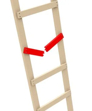 The broken rung Stock Illustration