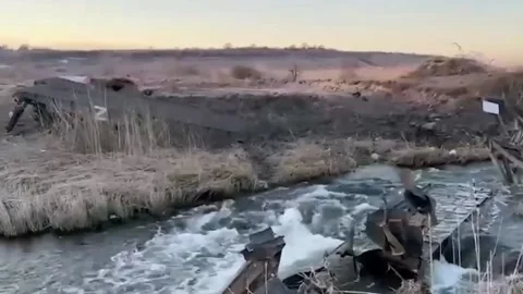 Broken Russian pantone technique on the river Bug2 Stock Footage 172495181