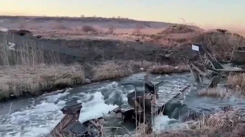 Broken Russian pantone technique on the river Bug1 Stock Footage 172495182