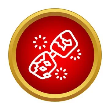 Broken satellite icon representing orbital space junk Stock Illustration