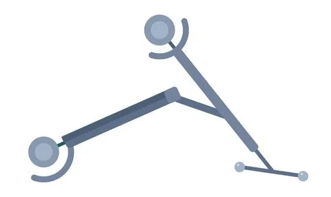 Broken scooter 2D cartoon object Stock Illustration