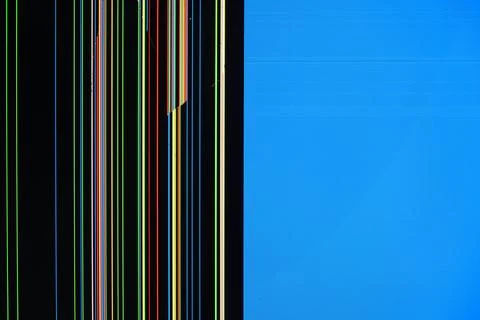 Broken Screen with Digital Artifacts Stock Photos