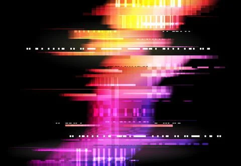 Broken screen glitch, distorted pixels background Ilustración de archivo