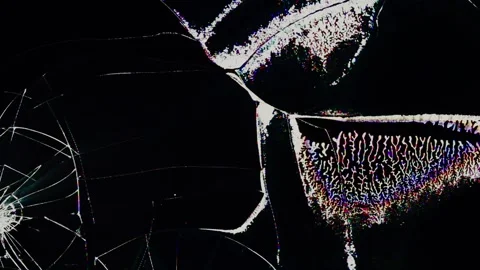 Broken screen of a liquid crystal display Stock Footage 266485713
