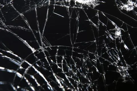 Broken screen mobile smartphone closeup Stock Photos