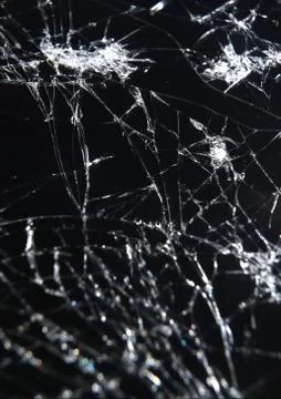 Broken screen mobile smartphone closeup Stock Photos