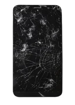 Broken screen mobile smartphone Foto stock