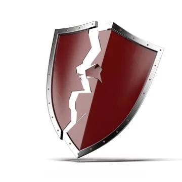Broken security shield Иллюстрация