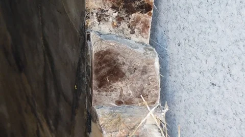 Broken sheet of granite edge Vídeo Stock 103347347