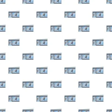 Broken shop window pattern showing destruction and vandalism Stock Illustration