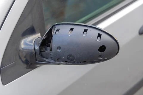 Broken Side Mirror Cover Stock Photos