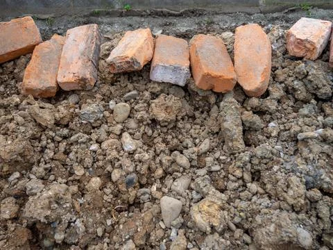 Broken sidewalk. Conducting the cable underground. Cable laying work. Commu.. Stock Photos
