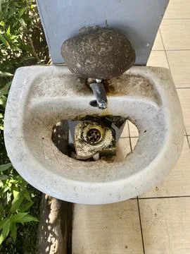 Broken sink 库存照片