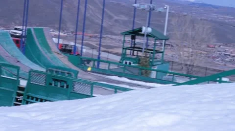 Broken Ski Jumps Stock Footage 22293990