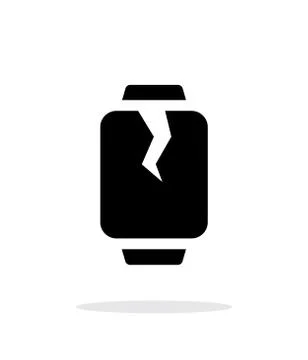 Broken smart watches simple icon on white background Stock-Illustration