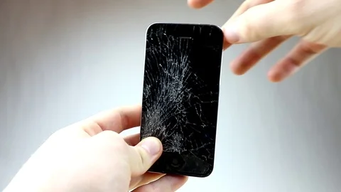Broken smartphone Stock Footage 72454456