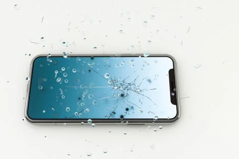 Broken smartphone Stock Illustration