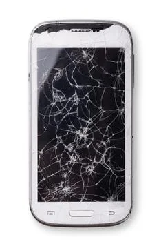 Broken smartphone Stock Photos