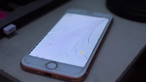 Broken SmartPhone Screen Stock Footage 283184230