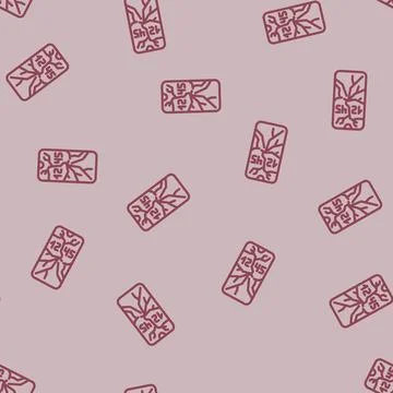 Broken smartphone screen line vector seamless pattern Stock Illustration