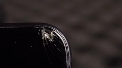 Broken smartphone screen. Macro video slider Stock Footage 153273418