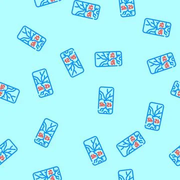 Broken smartphone screen vector seamless pattern Stock Illustration