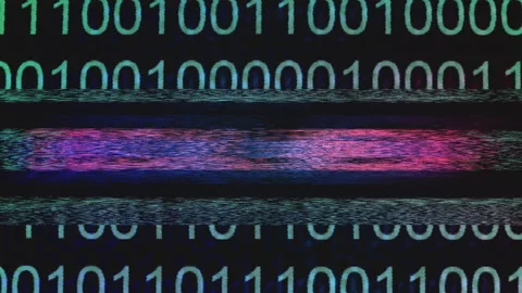 Broken social media data on the screen glitch effect Video stock 219114434