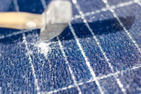 Broken solar panel Stock Photos