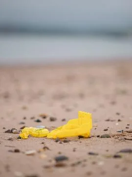 Broken spade on the beach Stock Photos