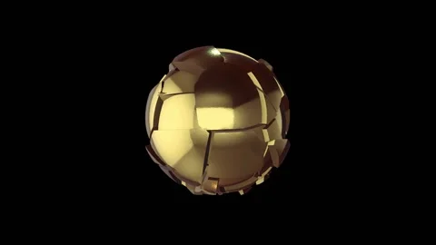 Broken sphere Stock Footage 162685498