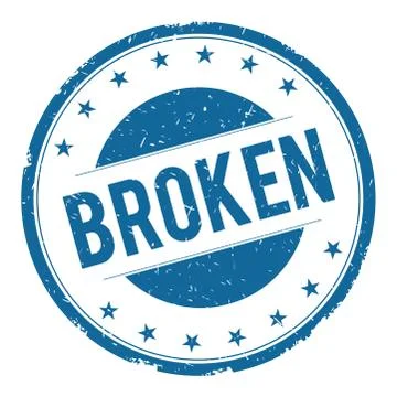 BROKEN stamp sign Stock Illustration
