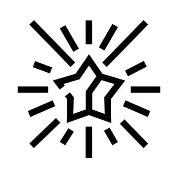 Broken star shining bright vector icon design Stock Illustration