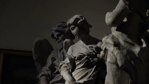 Broken statues of Bernini Angels at Vatican Museum. Video stock 198738746