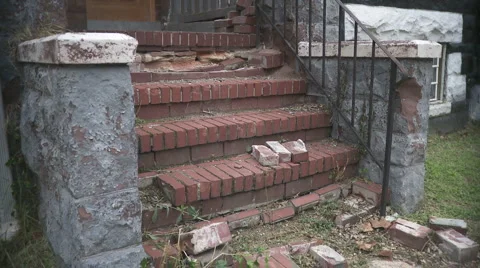 Broken steps Stock Footage 1052177