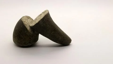 Broken stone grinder Foto stock