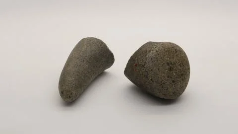 Broken stone grinder Stock Photos