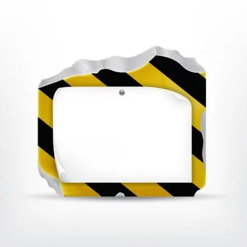 Broken stone with paper sheet Stock Illustration