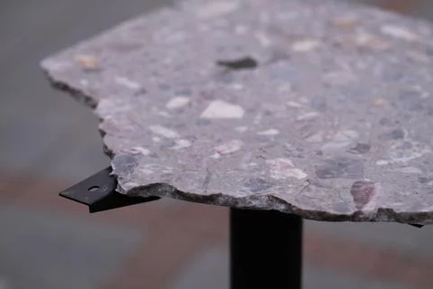 Broken stone table Stock Photos