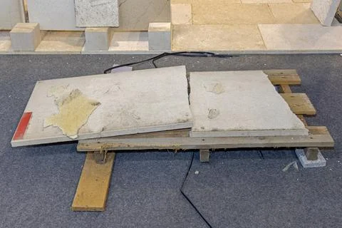Broken Stone Tile Pallet Stock Photos
