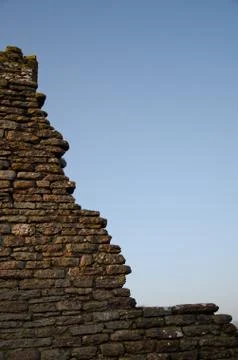 Broken stonewall Stock Photos