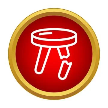Broken stool leg indicating damage and instability Stock Illustration