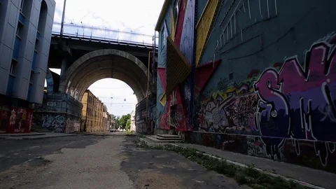 Broken street Stock Footage 70146232