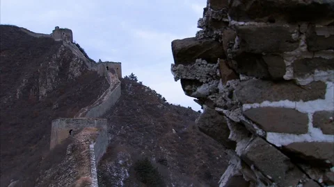 Broken structures of The Great Wall Vídeos de archivo 88375411