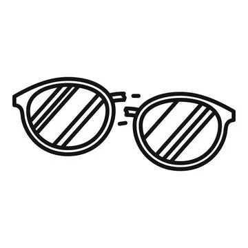 Broken sunglasses icon symbolizing damage and repair concept Stock Illustration